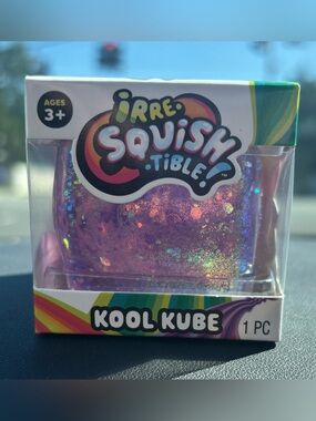 Viral Squishy Purple Glitter Kool Kube Ja-ru Irre-squish-tible